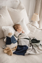 Personalised Baby Blanket - Patchwork Blue - Nana Huchy