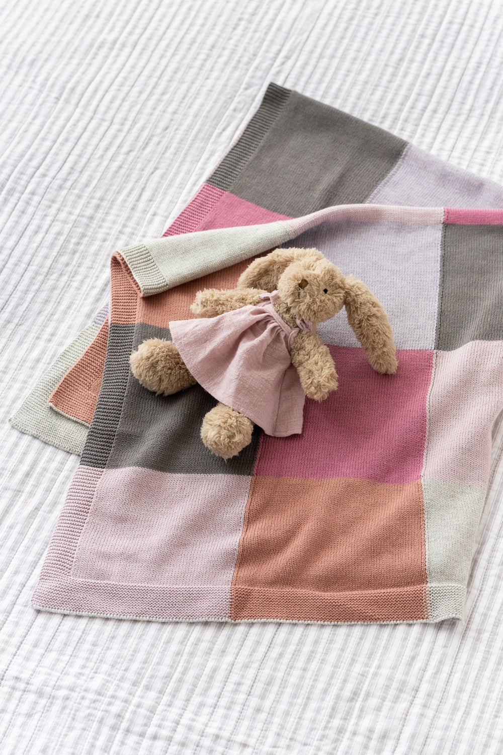 Personalised Baby Blanket - Patchwork Lilac - Nana Huchy