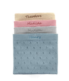 Personalised Baby Blanket - Pointelle Grey - Nana Huchy