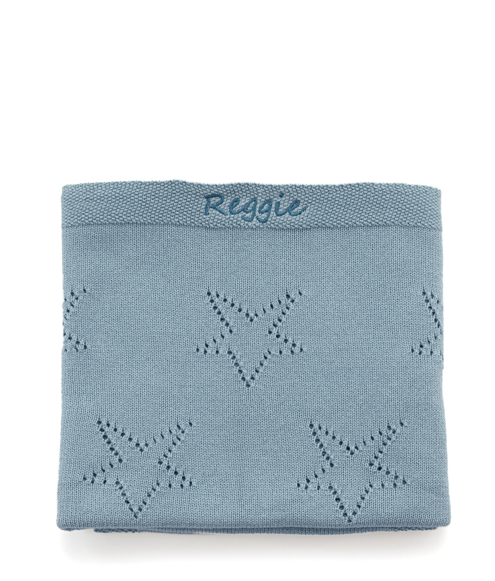 Personalised Baby Blanket - Star Blue - Nana Huchy
