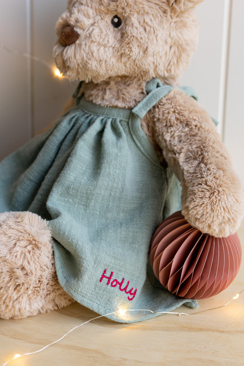 Personalised Bear - Honey Bear Sage Dress - Nana Huchy