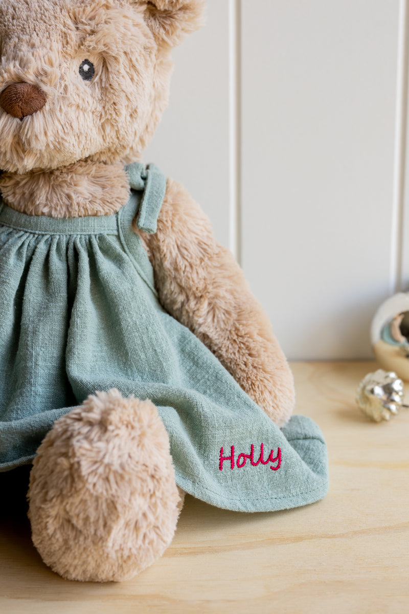 Personalised Bear - Honey Bear Sage Dress - Nana Huchy