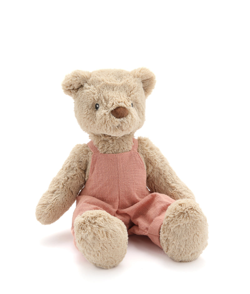 Personalised Bear - Mrs Honey Bear Pink Overalls - Nana Huchy