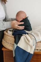 Personalised Bear & Patchwork Blanket Bundle - Blue - NanaHuchy