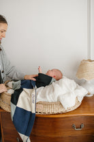 Personalised Bear & Patchwork Blanket Bundle - Blue - NanaHuchy