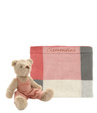 Personalised Bear & Patchwork Blanket Bundle - Pink - NanaHuchy