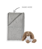 Personalised Blanket with Baby Bunny - White - Nana Huchy