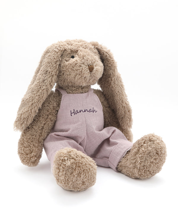 Personalised Bunny Mrs Honey Bunny - Lilac Overalls - Nana Huchy