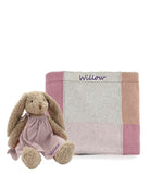 Personalised Bunny & Patchwork Blanket Bundle - Lilac - NanaHuchy