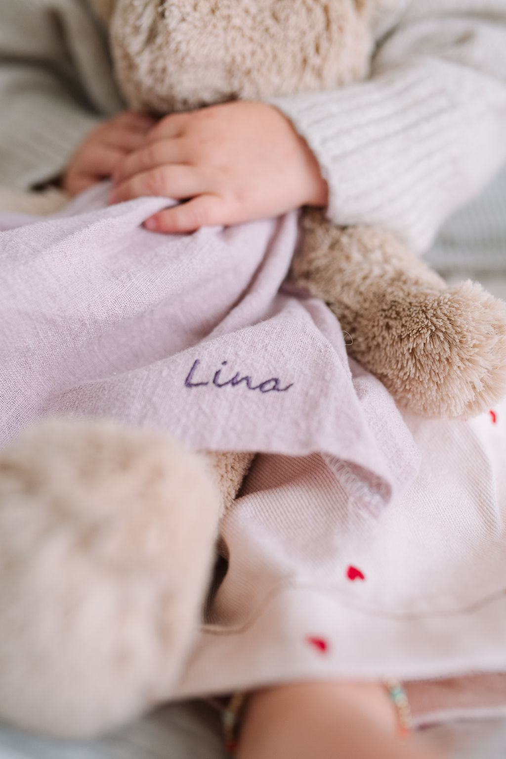 Personalised Honey Bear Dress - Lilac - Nana Huchy