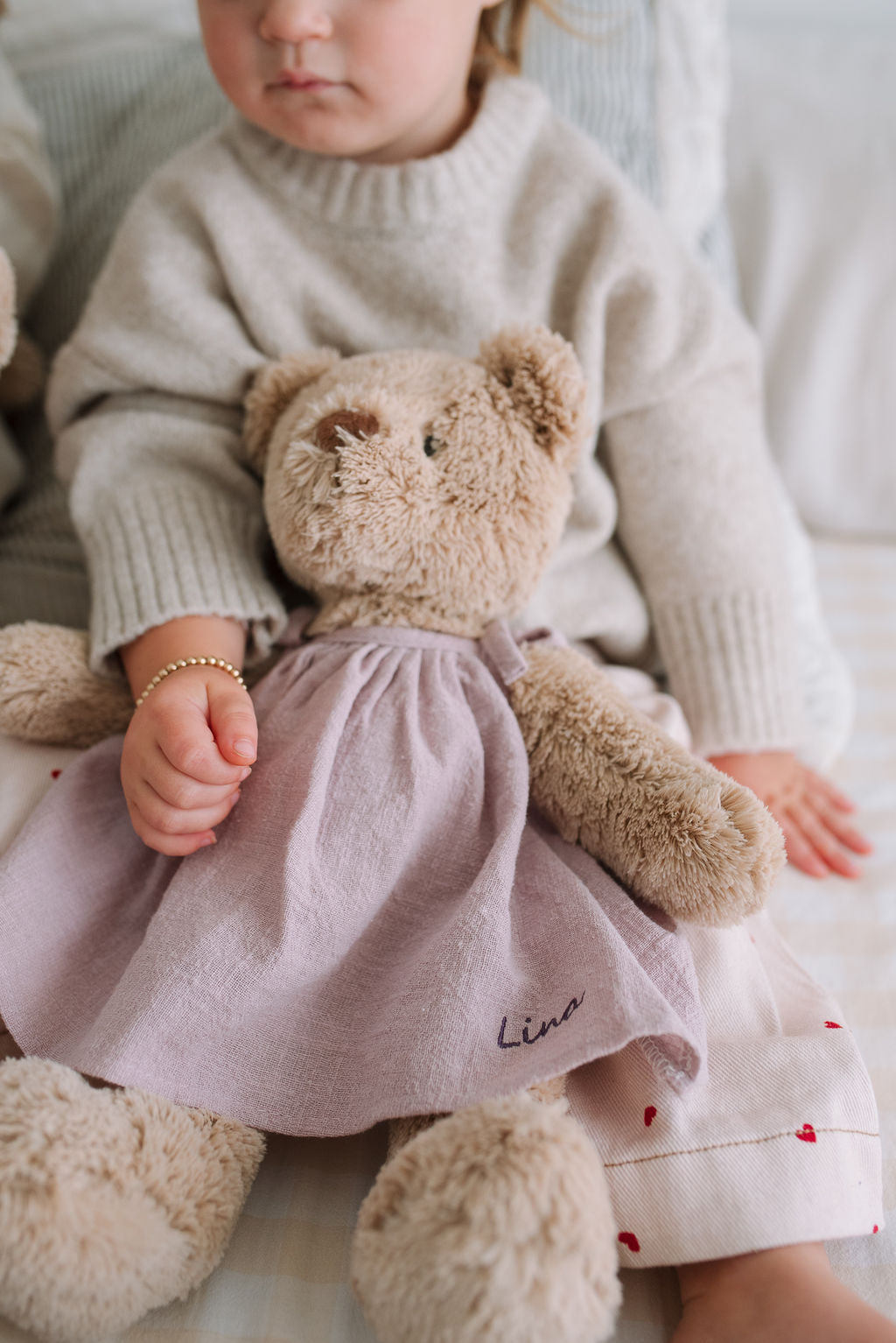 Personalised Honey Bear Dress - Lilac - Nana Huchy