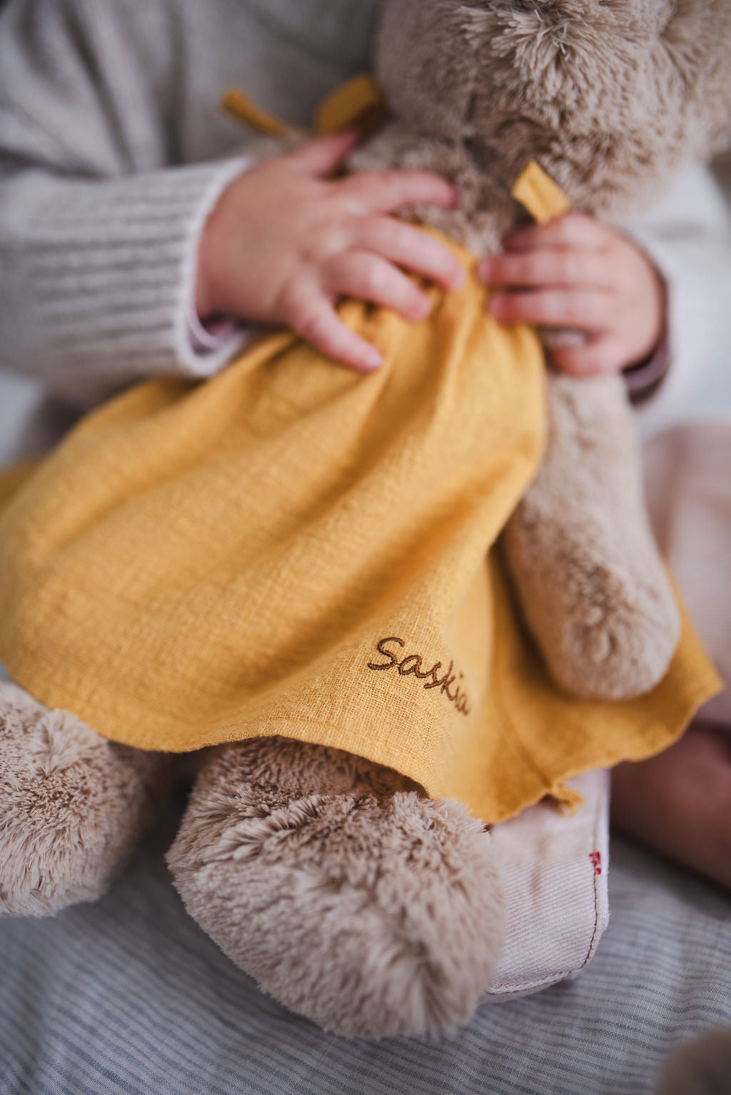 Personalised Honey Bear Dress - Mustard - Nana Huchy