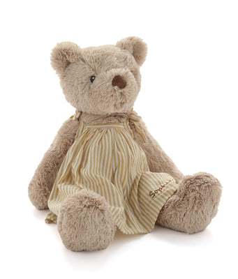 Personalised Honey Bear Dress - Mustard Stripe - NanaHuchy