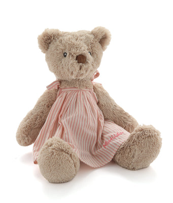 Personalised Honey Bear Dress - Pink Stripe - NanaHuchy