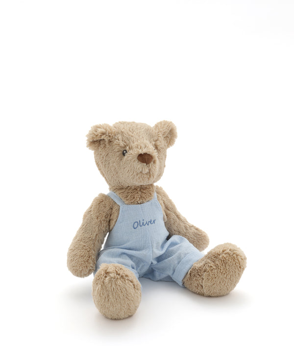 Personalised Honey Bear Overalls - Baby Blue - Nana Huchy