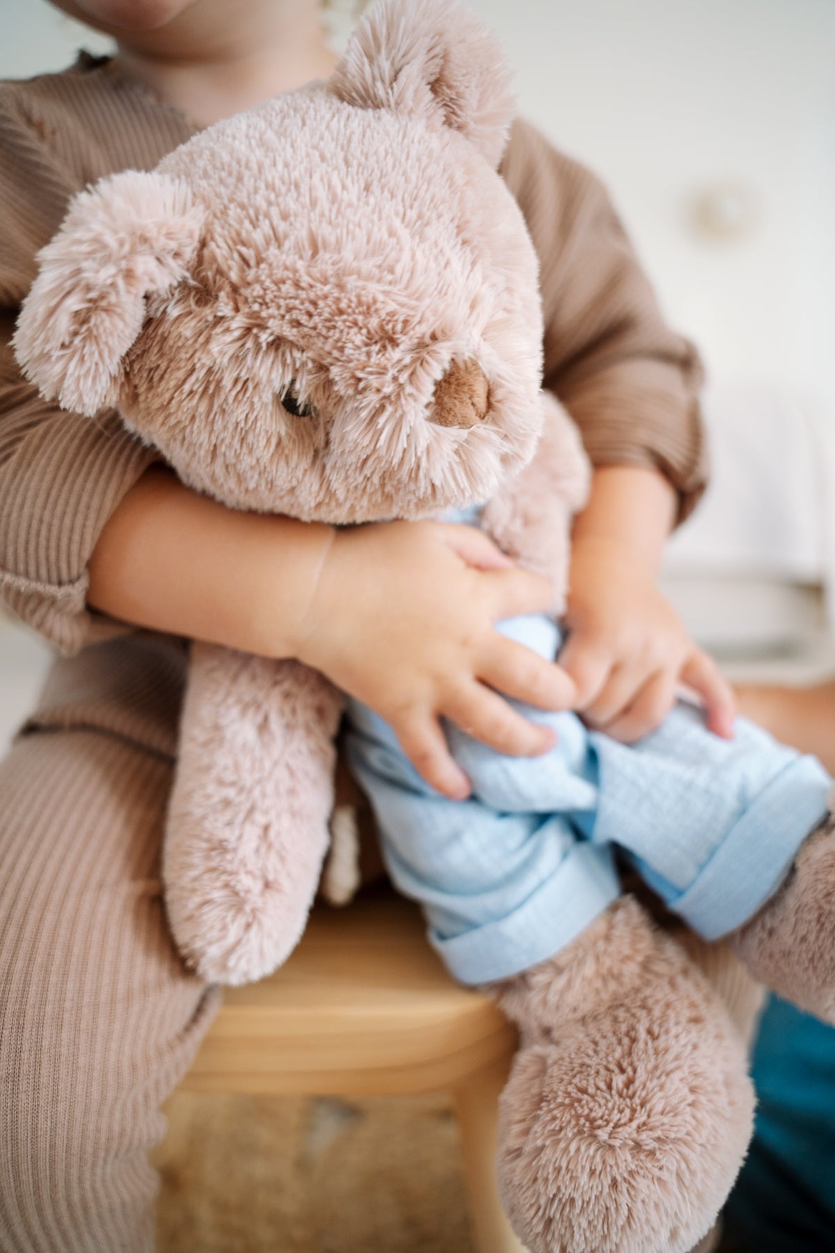 Personalised Honey Bear Overalls - Baby Blue - Nana Huchy