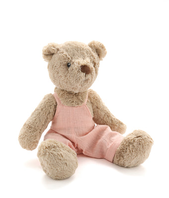 Personalised Honey Bear Overalls - Baby Pink - Nana Huchy