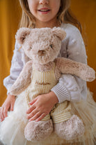 Personalised Honey Bear Overalls - Mustard Stripe - NanaHuchy