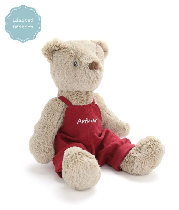 Personalised Honey Bear Overalls - Red - Nana Huchy