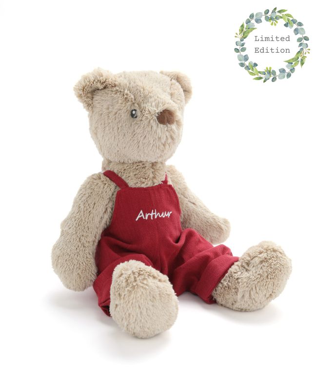 Personalised Honey Bear Overalls - Red - Nana Huchy