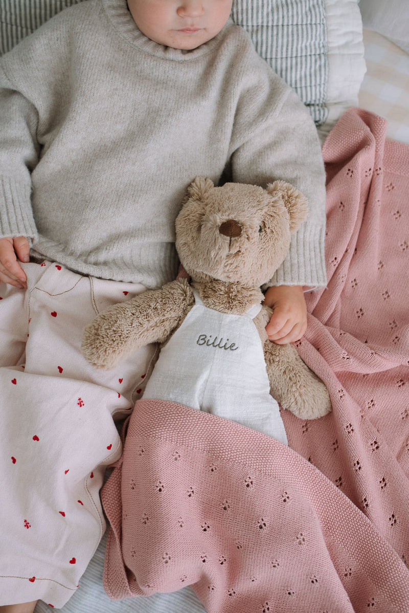 Personalised Honey Bear Overalls - White - Nana Huchy