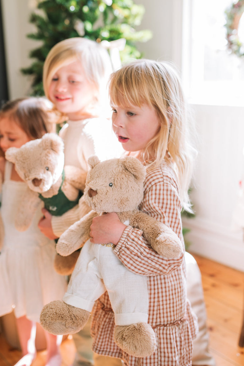 Personalised Honey Bear Overalls - Xmas White - Nana Huchy