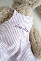 Personalised Honey Bunny Overalls - Lilac Stripe - NanaHuchy