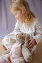 Personalised Honey Bunny Overalls - Pink Stripe - NanaHuchy