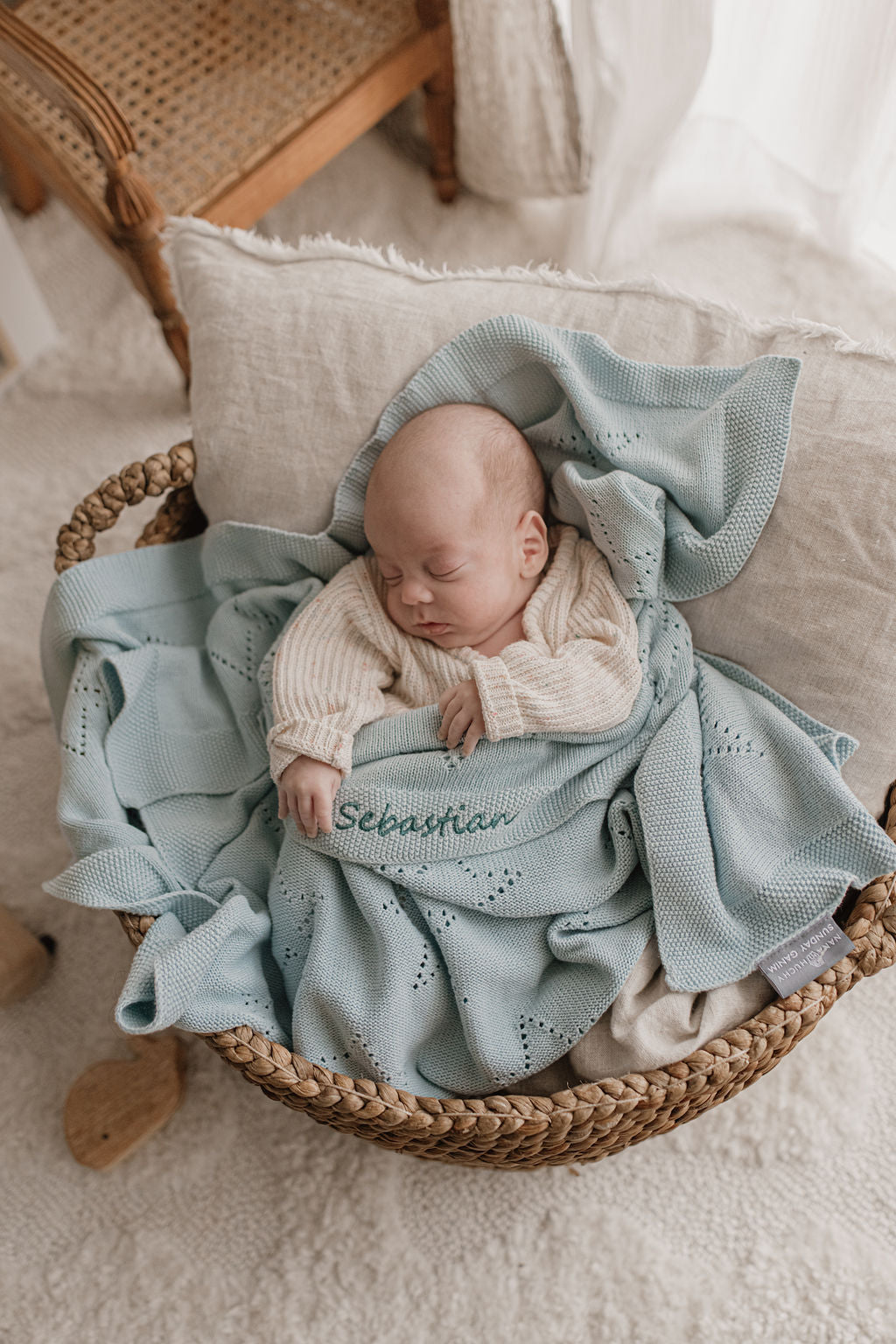 Personalised Newborn Blue Sheep Bundle - Nana Huchy