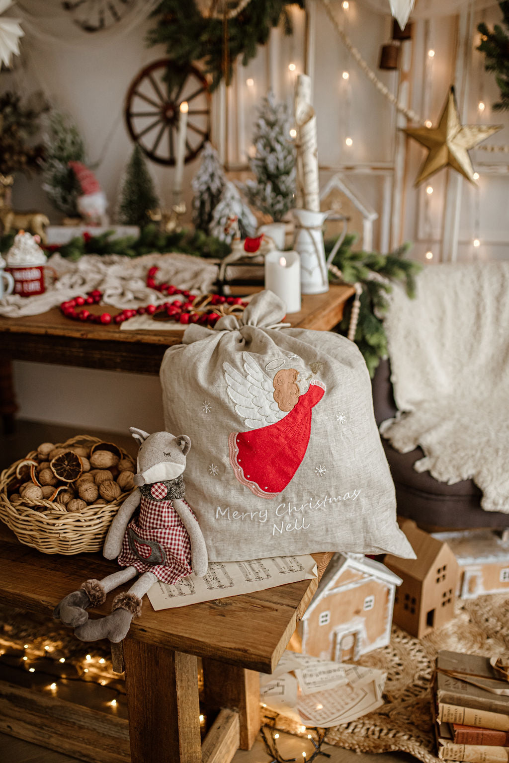 Personalised Santa Sack - Angel - NanaHuchy