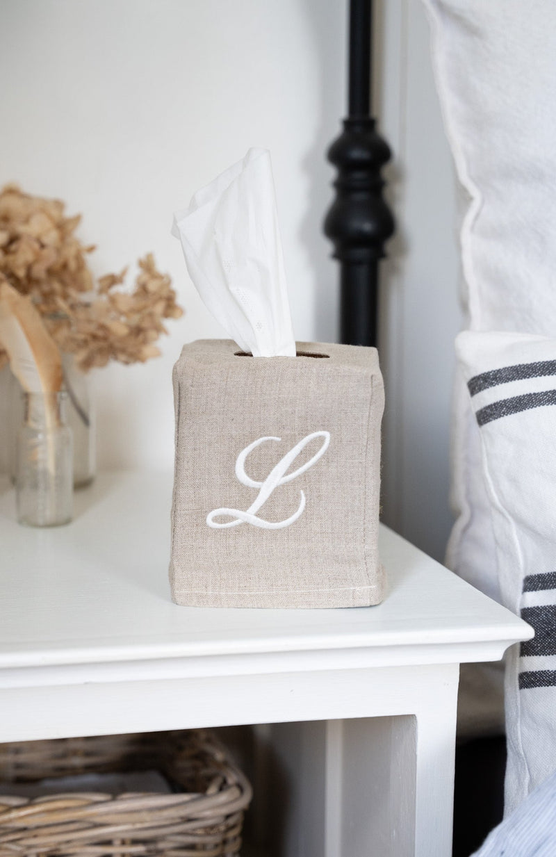 Personalised Tissue Box Cover Small - Ecru - Nana Huchy