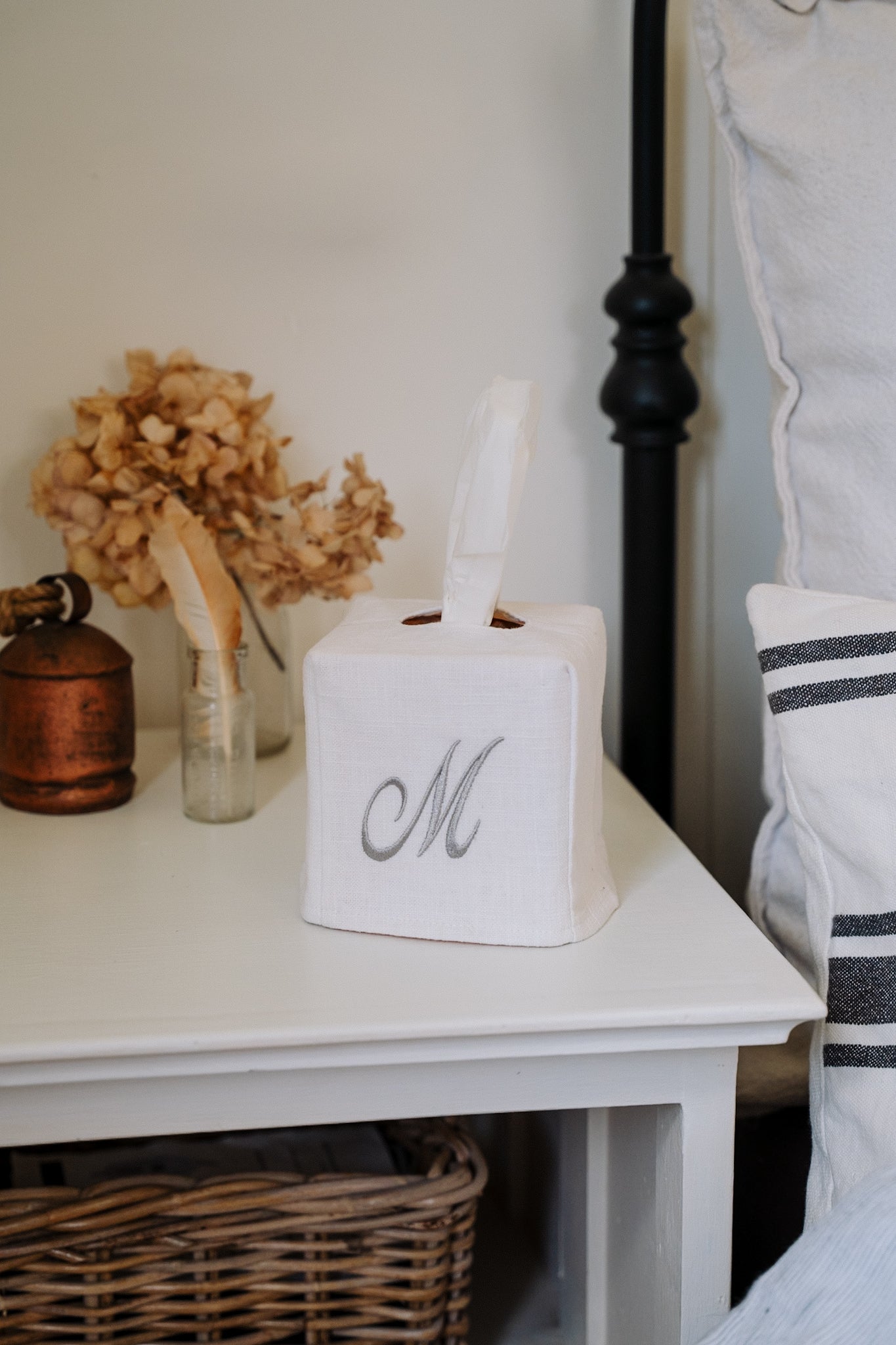 Personalised Tissue Box Cover Small - White - Nana Huchy