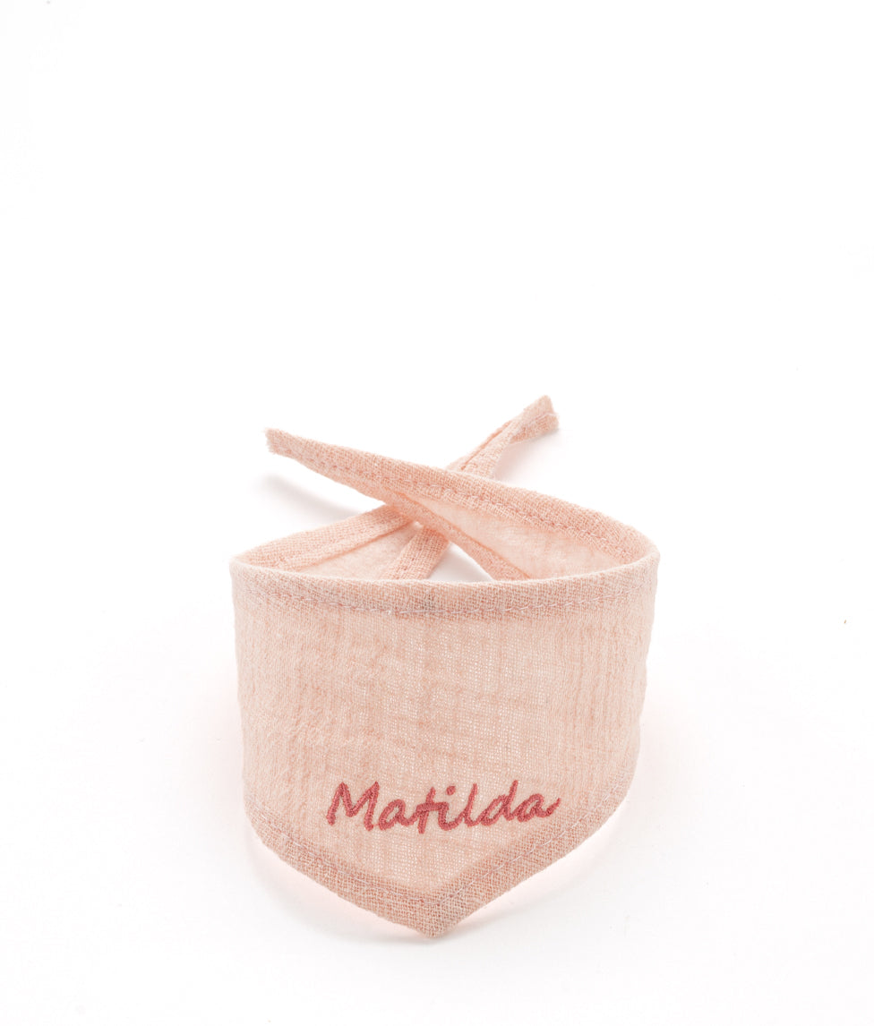 Personalised Toy Bandana - Baby Pink - NanaHuchy