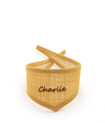 Personalised Toy Bandana - Mustard - NanaHuchy