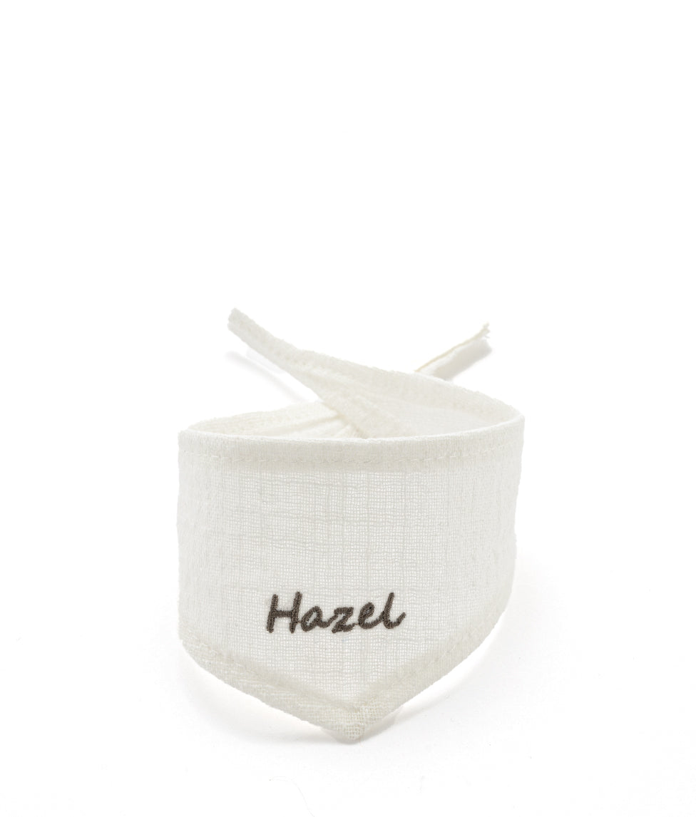 Personalised Toy Bandana - White - NanaHuchy