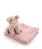 Poppy Pig & Bandana Bobble Blanket Bundle - Baby Pink - NanaHuchy
