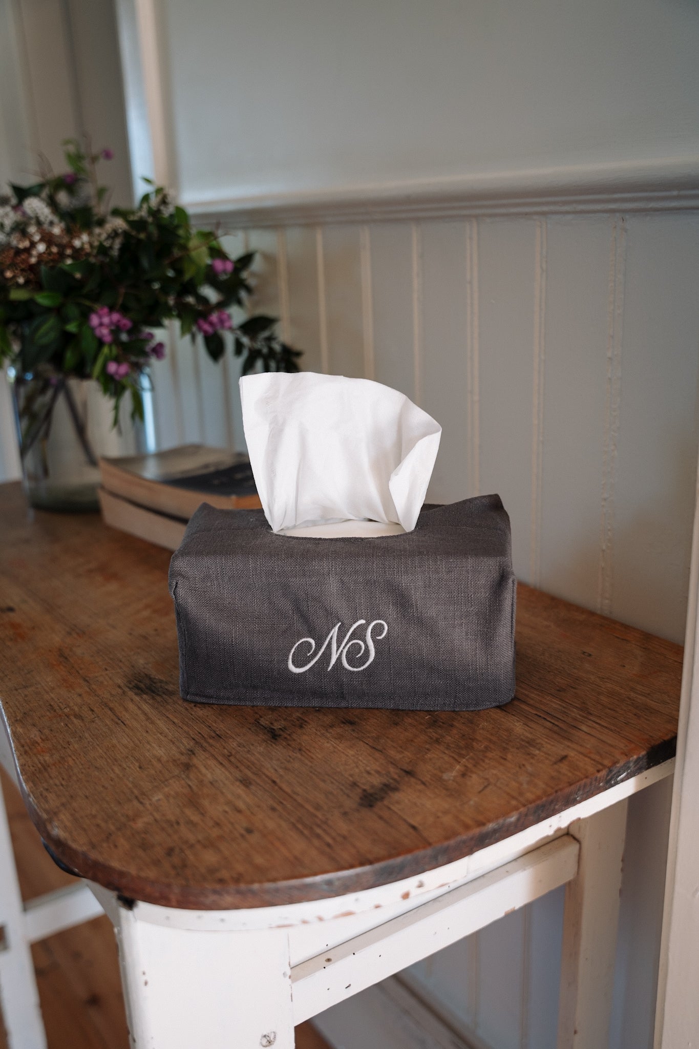 Tissue Box Cover Lge-Charcoal - Nana Huchy