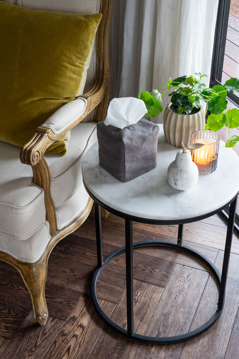 Tissue Box cover Sml Charcoal - Nana Huchy