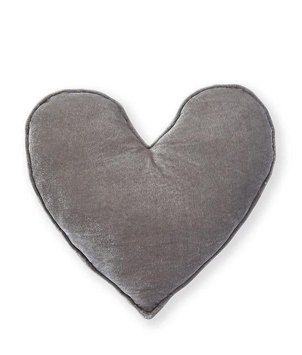 Velvet Heart Cushion Lge-Grey - Nana Huchy