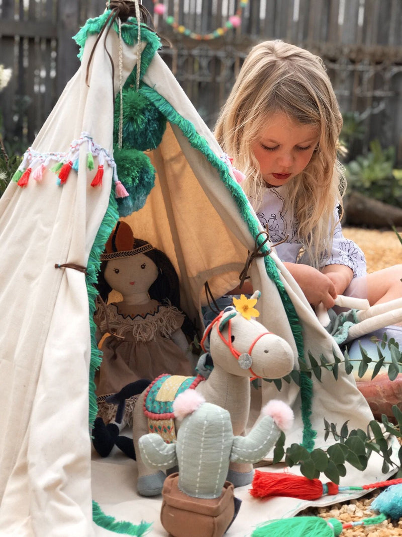 Woodstock Wigwam Doll's Teepee - Aqua - Nana Huchy