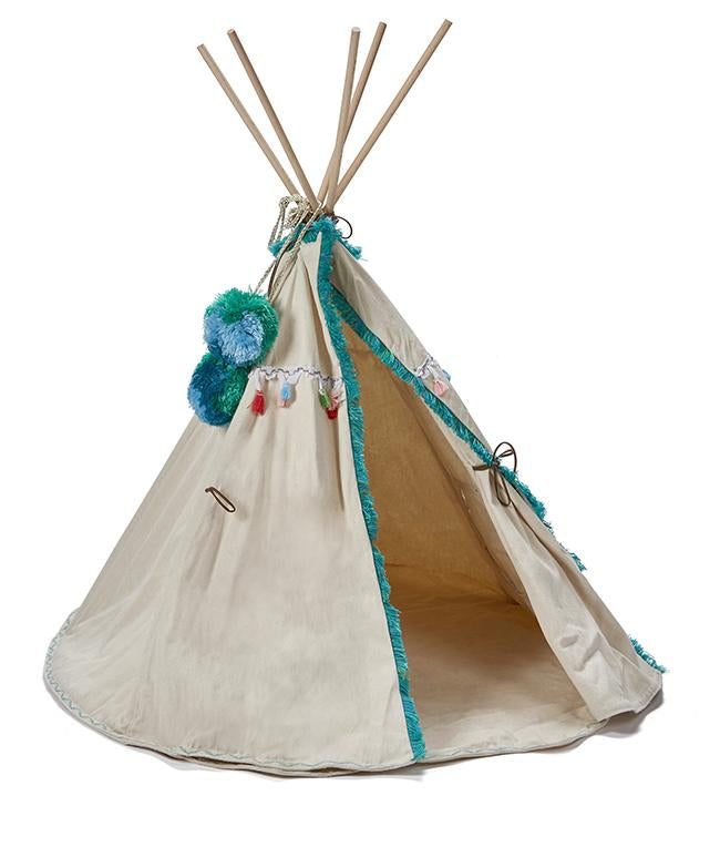 Woodstock Wigwam Doll's Teepee-Aqua - Nana Huchy