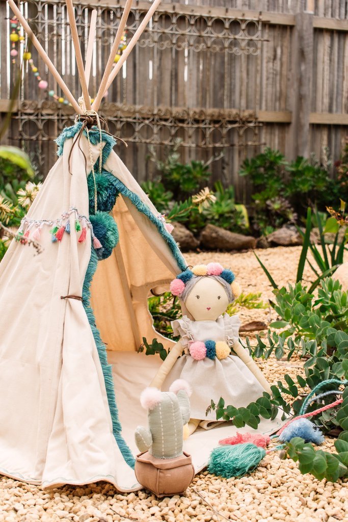 Woodstock Wigwam Doll's Teepee-Aqua - Nana Huchy