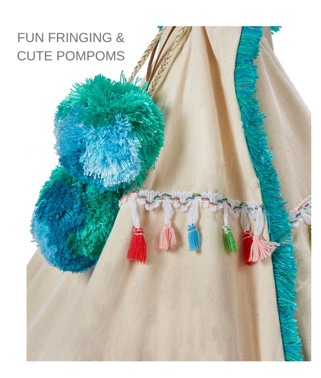 Woodstock Wigwam Doll's Teepee-Aqua - Nana Huchy