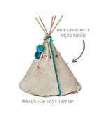 Woodstock Wigwam Doll's Teepee-Aqua - Nana Huchy